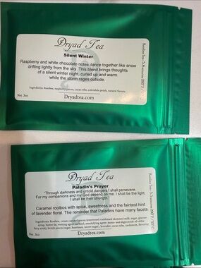 Dryad tea in .3 oz packages Blend Tea 9 total